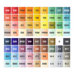 Copic Chao Start 72 Color Set Sketch Marker Assorted 72 Color Original JAPAN NEW