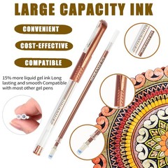 ZZWUAPT Skin Tone Gel Pens,72 Color Pens 1 Count (Pack of 1),