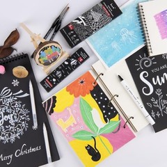Brusarth White Ink Pen Set 5 Pack Gel & Acrylic Markers for Black Paper Drawing