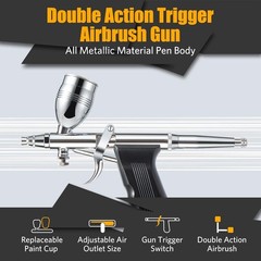 Airbrush Compressor Kit Spray Gun Dual Action Air Brush Paint