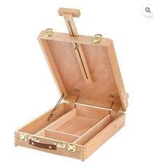 Falling in Art Wooden Tabletop Easel, Solid Wood Sketchbox Desktop Easel for …
