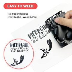 Matte Black Permanent Vinyl, 12″ x 11 FT Black Vinyl, Adhesive Vinyl for Deco…