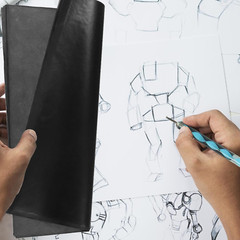 50 hojas de papel carbón, papel de grafito negro papel de calco de transferencia