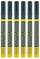 Pilot Metallic Gold Paint Marker Pens Extra Fine 6 Pack Lot 0.5mm Permanent