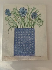 Soft. Pastel 3 Blue Flowers