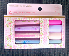 yoobi x LoveShackFancy 4-Pack Dry Erase Markers Multicolor Ink Set