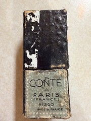 Vintage Conte A Paris France No. 200 Square Black Drawing Crayons Original Box