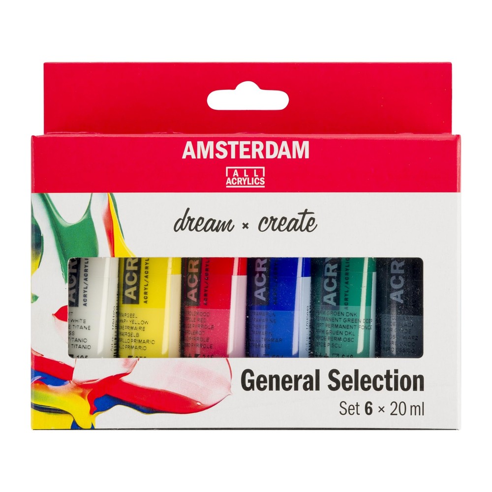 Amsterdam Standard Series acrylic paint general selection set 6 x 20 ml