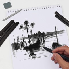 Jumbo Willow Charcoal Sticks Artist Sketching Drawing Shading 912mm 6 PCS