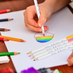 Light Yellow Colored Pencils Set,6 Pcs Oil Color Pencils Drawing Painting Pencil