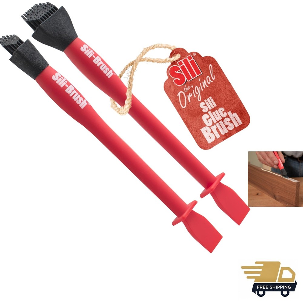 Silicone Glue Brush Set Woodworking Arts Crafts Applicator Non-Stick Reusable
