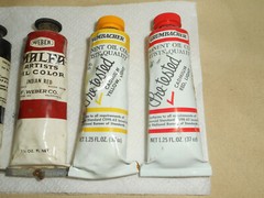 Vintage GRUMBACHER / F. WEBER MALFA Artist’s Oil Paints Lot (4) 1.25 fl oz.Tubes