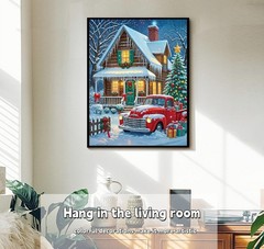 Christmas Truck Paint By Numbers Kit For Adults DIY Wall Art Decor 16×20 In