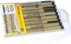 Pigma Micron pens 05 line Drawing 8 Color Set, Archival ink fineliner manga p…