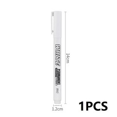 1/2/3pcs White Permanent Marker Pens For Metal, Art, Wood, Plastic, Drawing