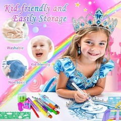 53 PCS Washable Scented Markers Set with Glitter Pencil Case, Mermaid Unicorn…