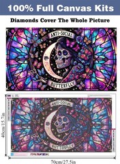 Large Diamond Painting Kits for Adults, 5D Sugar Skull Extra Large Diamond Art