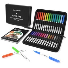 30 Ultra Fine Point Permanent Markers Set – Assorted Colors