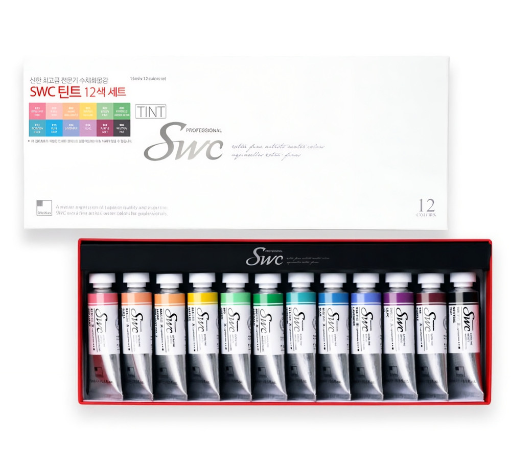 SHINHAN SWC Tint Premium Professional Artist Grade Watercolor Paint 15ml 12color
