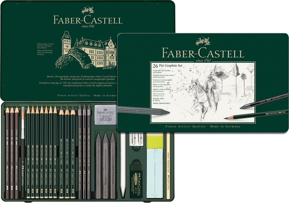 26 Piece Pitt Graphite Tin Set