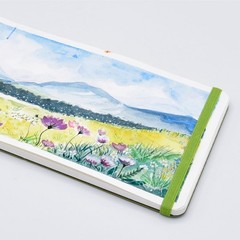 30 Sheets Watercolor Journal 5.1×8.26in,Small 6.1×8.26in, Green
