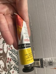 Daler Rowney Georgian Oil Paint 2- 1.28 Oz Cadmium Yellow 620 & Ivory Black 034