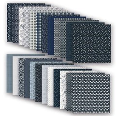 Blue 12×12 In Scrapbook Paper – 24 Sheets Floral and Boho Pattern Papers