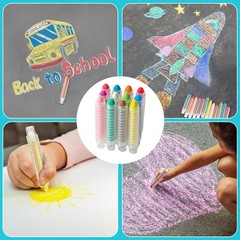 HNXAZG 12 Pcs Dustless Chalk Colored 1 Count (Pack of 12), Multicolor