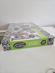 Timeless Creations 37-Piece Art Coloring Studio with Case Pencils Markers Books