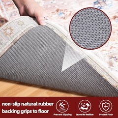 Felt and Natural Rubber Backing Rug Pads 1/4” Thick, 6 x 9 Ft Non Slip Carpet