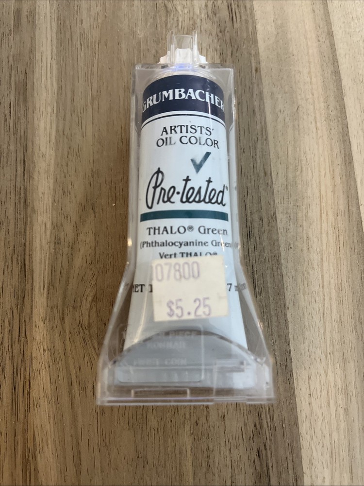 VTG SEALED Grumbacher Thalo Green P205 Pre-Tested Artists Oil Colors