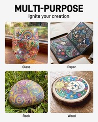 16 Colors Glitter Markers, Glitter Paint Pens, Acrylic Paint Markers Shiny Sh…