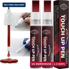 2 PCS Pearl Red Touch Up Paint for Cars & Motorcycles – Car Scratch Remover, 2-i