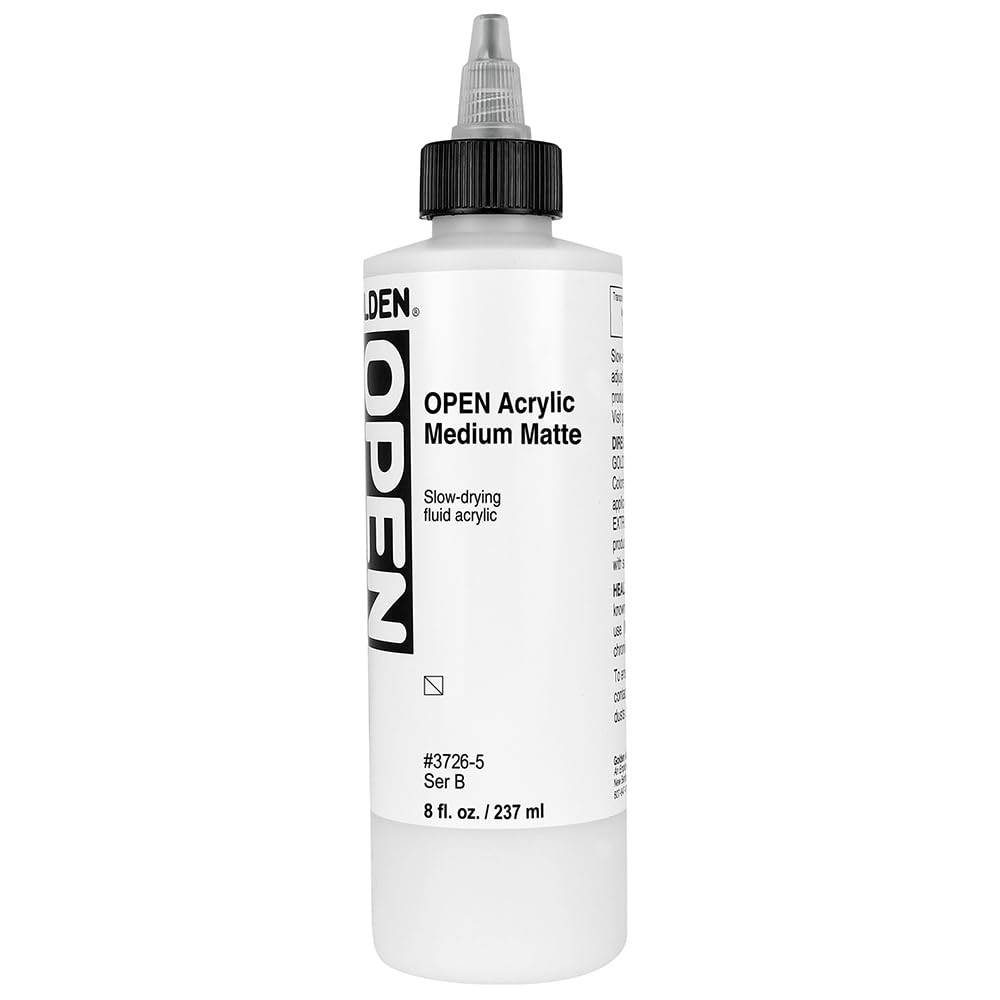 GOLDEN OPEN Slow-Drying Acrylics, Acrylic Medium (Matte), 8 fl oz.