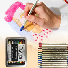 Distress Watercolor Pencil 12Pc Set 4 TDH83580