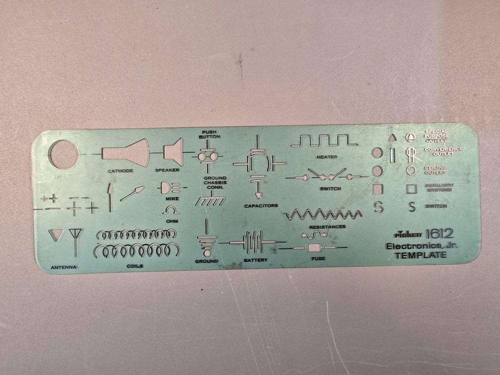 Pickett No. 1612 Electronics, Jr. Template Stencil (USED)