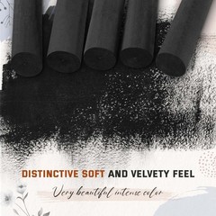 Gueevin 5 Pcs Jumbo Willow Charcoal Sticks 0.79-0.94 Inch Large Soft Willow C…