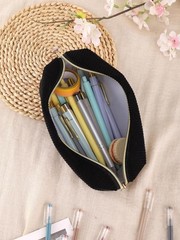 Solid Color Large Pencil Case – School Supplies & Stationery Bag
