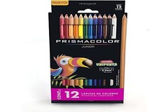 Junior 4.0mm Soft Core Colored Pencils Adult Coloring Drawing 12 Count Set