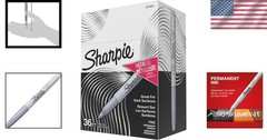 Metallic Silver Permanent Markers, Fine Point, 36 Count