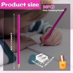 36 PCS Pink Colored Pencils PreSharpened Professional Wooden Art Painting