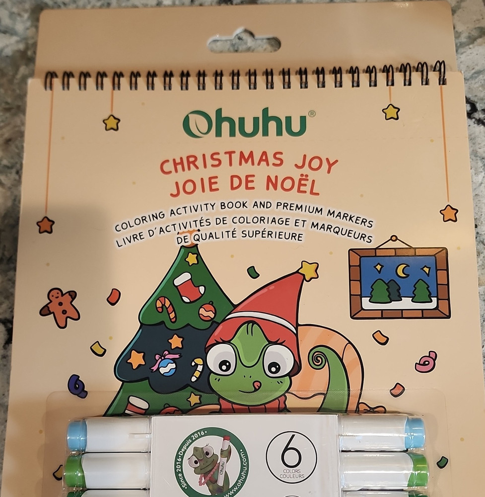 Ohuhu CBK-02 Christmas Joy Coloring Activity Book w/ Multicolor Premium Markers