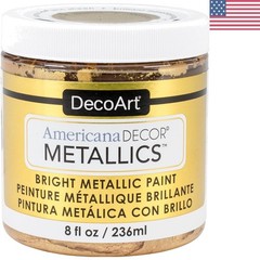 Non-Toxic 24K Gold Craft Paint 8oz – Water-Based for Indoor & Outdoor Use