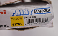 Lot of 12 Uni-Paint Oil Based Paint Markers Fine Line Yellow 63705 Permanent
