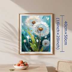 Dandelion Paint By Numbers Kit For Adults Beginner DIY Wall Art Decor 16×20
