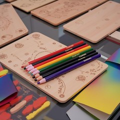 Peel-Off Wax China Marker Set – 9 Assorted Colors Art Pencils