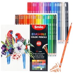48-Count Erasable Colored Pencils with Erasers – Vibrant & Smooth Colors for …