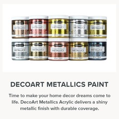 DecoArt Americana Decor Metallics Vintage Brass 3 Pack 8oz Metallic Acrylic Pain