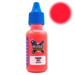 Huge Miniatures Airbrush Paint, Radar Red Acrylic Fluorescent – 17ml Bottle