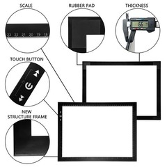 B4/A3s Artist tracing Light Box Copy Table,USB Power Dimmerable 6000 Lux Lock…